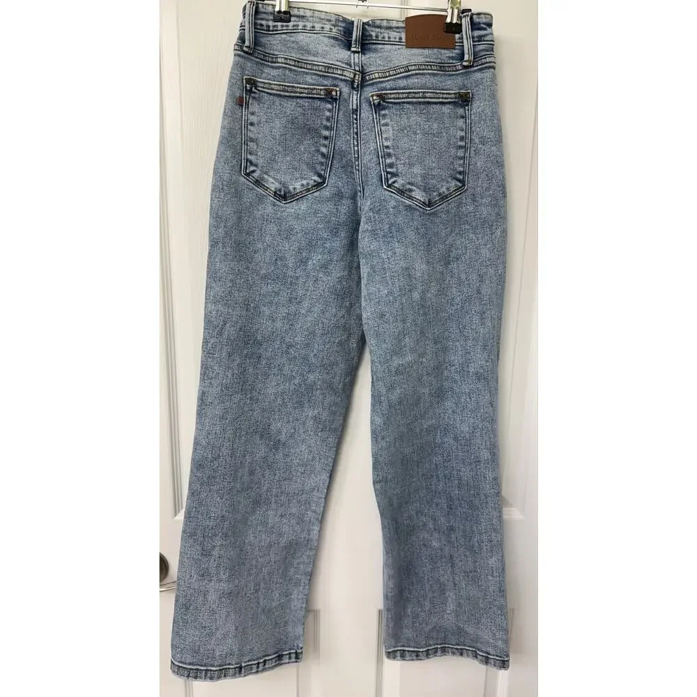 Judy blues straight fit denim jeans 3/26 acid wash - Picture 3 of 9